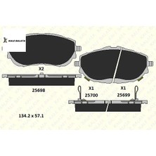 Ön Fren Balatasi 2 Fiş Auris-Corolla 06->