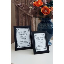 2 Li Çerçeve 10X15 cm ve 13X18 cm Fotoğraf Çerçevesi! Ahşap Ayaklı Pvc Camlı Dekoratif Çerçeve! Siyah Renk!