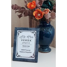 13X18 cm Fotoğraf Çerçevesi! Ahşap Ayaklı Pvc Camlı Dekoratif Masaüstü Çerçeve! Mavi Renk