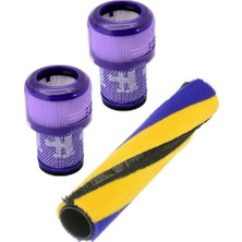 Dyson Uyumlu V12 Slim Süpürge Ana Fırçası ve Hepa Filtre 2 Adet