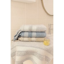 Lora 3’lü El ve Yüz Havlu Seti – 50X90 cm %100 Pamuk, Yumuşak Dokulu,örgü Saçaklı