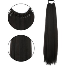 Bilfold Lastik Tokalı At Kuyruğu Düz / Kahverengi