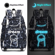 Ovozı USB Şarj Portlu Büyük Kapasite Ortaokul Lise Üniversite Okul Çantası Eğlence Omuz Çantası (Yurt Dışından)