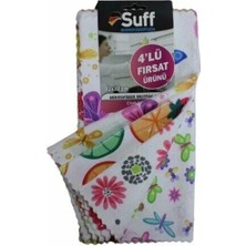 Suff 4 Lü Çiçek Sepeti Mikrofiber Temizlik Bezi (32*32 Cm)
