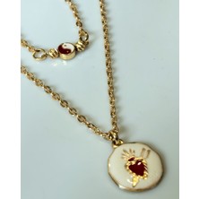 Thinblack Kolye Altın Kaplama Zincirli Ikili Mine Kaplama Kolye