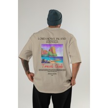 Lord Howe Island Australia Arka Baskılı Oversize T-Shirt Erkek Kadın Pamuk Bisiklet Yaka Tişort