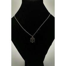 Gümüş Zincir Kuş Figürlü Lüks Kolye