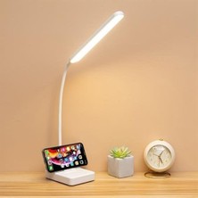 Alpotekno® Ince Uzun Usbli Dokunmatik 3 Kademeli 360 Derece Özel Göz Korumalı LED Lityum Masa Lambası