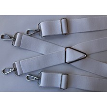 Kancalı Beyaz Renkli Pantolon Askısı 4 Kancalı