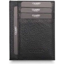 Guard Smart Mat Siyah Hakiki Deri Kartlık Erkek / Kadın P1092