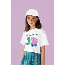 Peppa Pig Baskılı Unisex Çizgi Film Çocuk Tişört (1-12 Yaş)