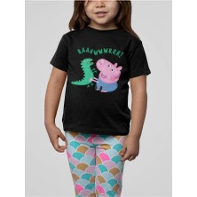 Peppa Pig Baskılı Unisex Çizgi Film Çocuk Tişört (1-12 Yaş)