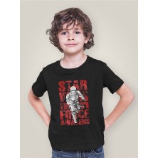 Tasarım Star Wars Yıldız Savaşları Baskılı Unisex Çizgi Film Çocuk Tişört (1-12 Yaş)