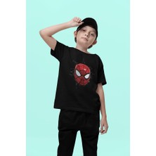 Spider-Man Kahraman Baskılı Unisex Örümcek Adam Film Çocuk Tişört (1-12 Yaş)