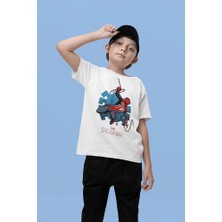 Spider-Man Baskılı Unisex Örümcek Adam Film Kahramanı Çocuk Tişört (1-12 Yaş)