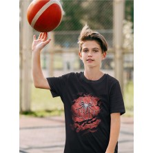 Spider-Man Baskılı Unisex Örümcek Adam Film Çocuk Tişört (1-12 Yaş)