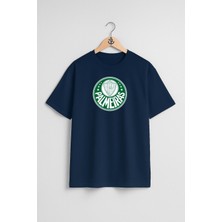 Oversize Sociedade Esportiva Palmeiras Campeonato Göğüs Tasarımlı Unisex T-Shirt
