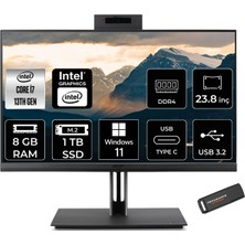 Acer Veriton 4000 Intel Core I7 13700 8gb 1tb SSD 23.8" Fhd W11H All In One Bilgisayar & Per4 Bellek DQR03EM00GP353