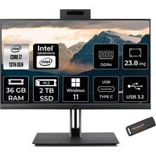 Acer Veriton 4000 i7 13700 All In One Bilgisayar 36GB RAM 2TB SSD 23.8" FHD Win11 Pro + Per4 USB DQR03EM00GP434