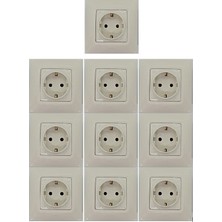 Legrand Salbeı Topraklı Priz Krem 10 Lu Paket (Çerçeveli)
