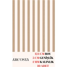 Kahverengi Mdf Iskele Çıtası 4 mm 124 cm Uzunluk 5 cm Genişlik 10 Adet