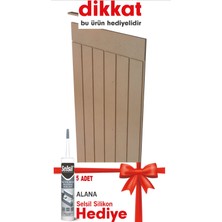 Dekoratif Ahşap Duvar Paneli 54X100 Cm, Boyanabilir, 10 mm Mdf, 5'li Set