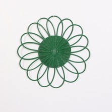 Mylamp Dilay Yeşil Rattan Duvar Dekoru 35 cm