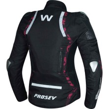 W51A Rose Kadın Deri Motosiklet Montu