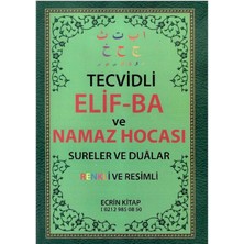 Tecvidli Elif-Ba ve Namaz Hocası Sureler ve Dualar Resimli ve Renkli