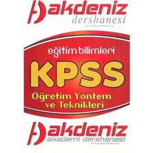 Akdeniz Dershanesi Eğitim Bilimleri Kpss Öğretim Yöntem ve Teknikleri