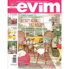 Evim - Pratik Ev Fikirleri ve Alışveriş Dergisi -Benim Renkli Yaz Köşem - Retro Eski Basım Koleksiyon - (Haziran 2016 - Sayı 124)