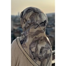 %100 Ipek Eşarp - Vizon - Krem