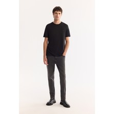 AVVA Erkek Antrasit Klasik Bel Pamuklu Eskitme Yıkamalı Madrid Comfort Slim Fit Jean Pantolon A52Y3503