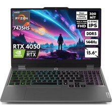 Lenovo Loq Ryzen 7-7435HS 64-Gbddr5 2 Tbssd RTX4050 (6GB-105W) 15.6" Fhd Windows 10 Pro Oyuncu Notebook 83JC00CRTRFR69