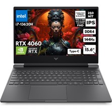 Hp Victus 15-FA1085NT I7-13620H 8 GB 512 Gbssd RTX4060 (8gb) 144Hz 15.6" Fhd Windows 10 Home Gaming Taşınabilir Bilgisayar B10FNEAFR96