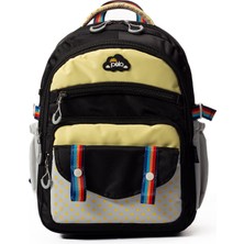 Çok Cepli Sırt Destekli Renkli Kız Çocuk Ilkokul Çantası HV2025 Siyah