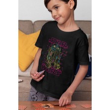 Tasarım Star Wars Baskılı Unisex Yıldız Savaşları Film Çocuk Tişört (1-12 Yaş)