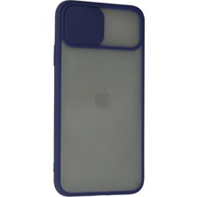 iPhone 11 Pro Kılıf Palm Buzlu Kamera Sürgülü Silikon - Lacivert - NX3475-4651