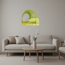Kuş Yüzü Motifli  Dekoratif Altın Aynalı Tablo - NX5261-9048