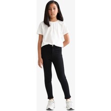 DeFacto Skinny Fit Dar Paça Jean Pantolon Kız Çocuk E5875A825AU
