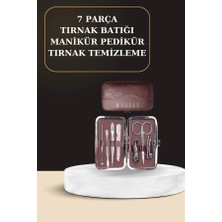 7 Parça Manikür Pedikür Seti El Ayak Bakımı Çantalı Paslanmaz Çelik