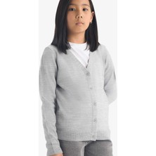 DeFacto Kız Çocuk V Yaka Düğmeli Okul Triko Hırkası E7708A825AU