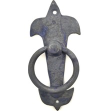 Antika Tarz Dekoratif Pirinç Lale Kapı Halkası - 165X70MM, Oksit