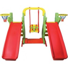 King Kids Kaydıraklı Salıncak Set C Yeşil