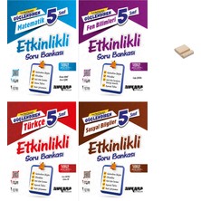 Ankara Yayıncılık 5. Sınıf Güçlendiren Matematik Fen Türkçe ve Sosyal Etkinlikli Soru Bankası 4lü Set + Telefon Tutucu