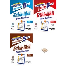 Ankara Yayıncılık 5. Sınıf Güçlendiren Matematik Türkçe ve Sosyal Bilgiler Etkinlikli Soru Bankası 3lü Set + Telefon Tutucu