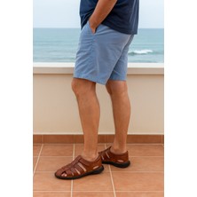 Growish Gr0168 içi Dışı Hakiki Yumuşak Deri Kaydırmaz Kauçuk Taban Terletmez Yara Yapmaz Erkek Sandalet