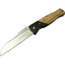 Vicem Buck Knives BK-016ZBR Kamp Çakı 23 cm - Ahşap Saplı, Kılıflı, Kutulu, Kemerllikli