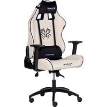 / Rio Balerion Terletmez Kadife Kumaş Beyaz Gaming Oyuncu Koltuğu / 120 kg Taşır