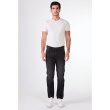 Koyu Gri Slim Fit Denim Erkek Pantolon